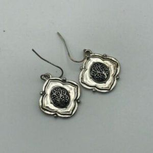 Pair Of Silver Vintage Earrings clover